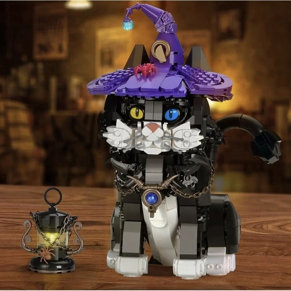 Magic Cat Building Blocks for Adult, Collectible Cat Model Set